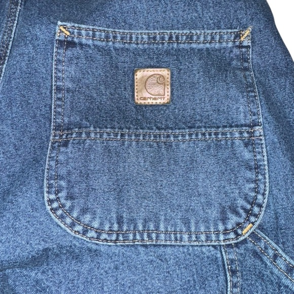 Carhartt Loose Original Fit Work Dungaree Jeans Mens 33x36 NWT Workwear Denim - Picture 4 of 8